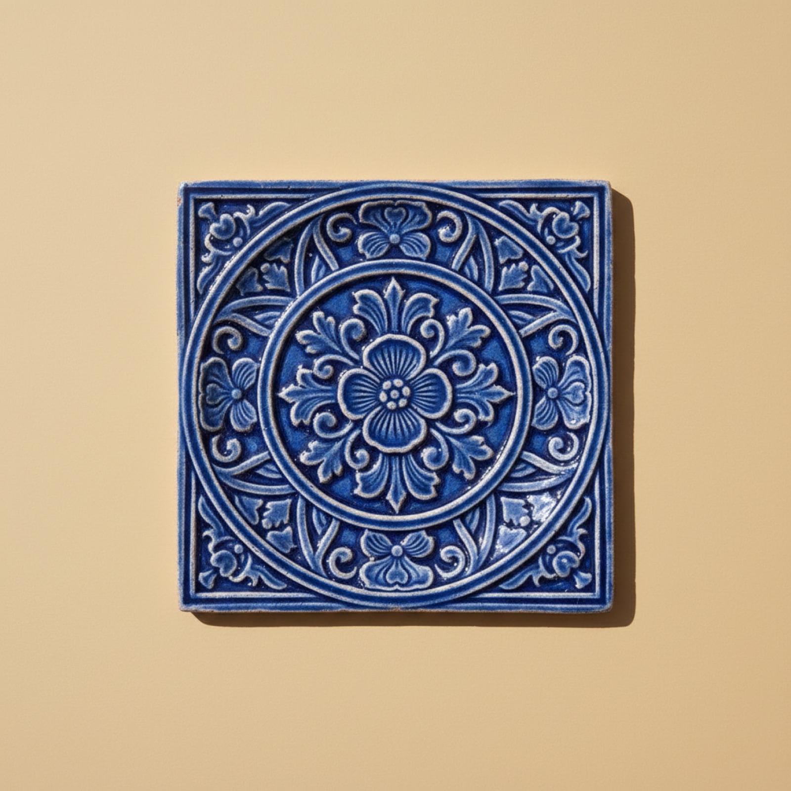 Plato decorativo cobalto